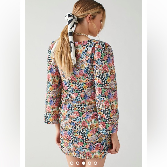 For Love & Lemons June Checkered Mini Dress small - Picture 3 of 12
